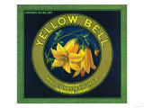 Yellow Bell Apple Crate Label - Lewiston, ID Posters