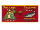 Pharaoh Salmon Can Label - Sitka, AK Pósters