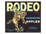 Rodeo Apple Label - Wenatchee, WA Posters