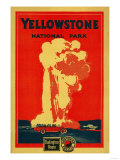 Yellowstone, Old Faithful Advertising Poster - Yellowstone National Park Prints
