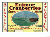 Atlantic Eatmor Cranberries Brand Label Posters