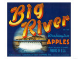 Big River Apple Label - Wenatchee, WA Prints