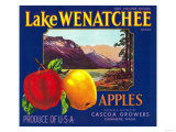 Lake Wenatchee Apple Label - Cashmere, WA Posters