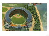 Aerial View of Municipal Stadium - Cleveland, OH Posters
