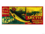 Arctic Salmon Can Label - Nushagak, AK Pósters