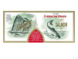 Gibraltar Salmon Can Label - Anacortes, WA Pósters