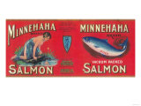 Minnehaha Salmon Can Label - Bellingham, WA Prints