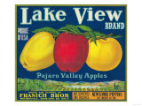 Lake View Apple Label - Watsonville, CA Prints