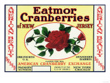 American Beauty Eatmor Cranberries Brand Label Posters