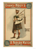 A parlor Match "Old Hoss" Scottish Bagpiper Poster Prints