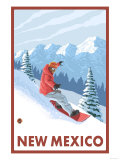 Snowboarder Scene - New Mexico Prints