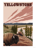 Yellowstone - Bison Scene Láminas