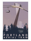 Portland, Oregon - Aerial Tram Scene Posters
