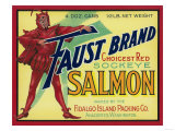 Anacortes, Washington - Faust Salmon Case Label Prints