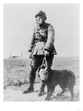 WWI Sergeant and Dog Wearing Gas Masks Photograph Prints