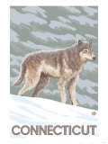 Connecticut - Wolf Scene Prints