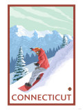 Connecticut - Snowboarder Scene Prints