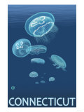 Connecticut - Jellyfish Scene Prints