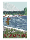 Fly Fisherman - New Mexico Kunstdrucke
