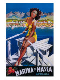Apuania, Italy - Massa Marina Travel Poster Posters