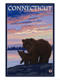 Connecticut - Bear and Cub Prints