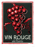 Vin Rouge De Table Wine Label - Europe Pósters Vin Rouge De Table Wine Label - Europe Pósters