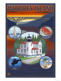 Whidbey Island, Washington - Scenic Travel Poster Art