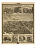 Atlantic, Iowa - Panoramic Map Posters