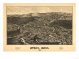 Athol, Massachusetts - Panoramic Map Posters