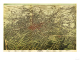 Atlanta, Georgia - Panoramic Map Posters