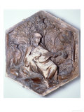 Poetry, Hexagonal Decorative Relief Tile, Seven Liberal Arts reproduction procédé giclée par Andrea Pisano