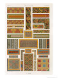 Celtic Style, Plate XXXVIII from Polychrome Ornament, Engraved by Painleve, c.1869 reproduction procédé giclée par Albert Charles August Racinet