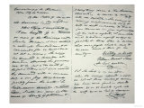 The Victory of Death Letter Written by the Alamo Commander William Barret Travis, 1836 Giclee Print
