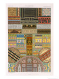 Primitif Style, Plate I from Polychrome Ornament, Engraved by F. Durin, c.1869 Giclee Print by Albert Charles August Racinet