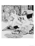 The Ecstasy, Plate 1 from La Grenouillere, c.1912 Giclee-trykk av Franz Von Bayros