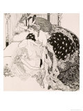 Lesbian Scene, Plate 13 from La Grenouillere, c.1912 Giclee-trykk av Franz Von Bayros