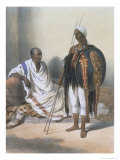 Abyssinian Priest and Warrior, the Valley of the Nile, Engraved by Lemoine, c.1848 Reproduction procédé giclée par Achille-Constant-Théodore-Émile Prisse d'Avennes