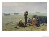 Waiting For the Fish, Berck-Sur-Mer Giclee Print by Charles Emmanuel Joseph Roussel