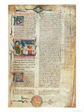 First Page of Aphorisms by Hippocrate with Comments by Galen reproduction procédé giclée