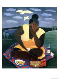 Woman Reading, 1997 Giclee Print by Laura James
