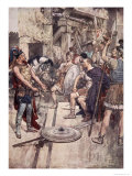 Vercingetorix Threw His Arms at the Feet of His Conquerors, The Story of France, 1920 Giclee Print by William Rainey