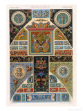 Renaissance Style Plate from Polychrome Ornament, Engraved by F. Durin, c.1869 Giclee Print by Albert Charles August Racinet