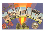 Greetings from Montana Giclee Print Greetings from Montana Giclee Print