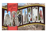 Greetings from Montana Giclee Print Greetings from Montana Giclee Print