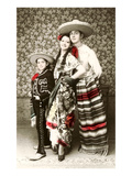 Mexican Family in Native Garb Lámina giclée Mexican Family in Native Garb Lámina giclée