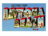 Greetings from Daytona Beach, Florida Giclee Print Greetings from Daytona Beach, Florida Giclee Print