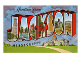 Greetings from Jackson, Mississippi Lámina giclée Greetings from Jackson, Mississippi Lámina giclée