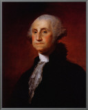 George Washington Framed Canvas Print by Gilbert Stuart