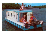 Houseboat with Bathing Beauties Lámina giclée Houseboat with Bathing Beauties Lámina giclée