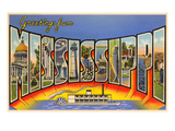 Saludos desde Mississippi Lámina giclée Saludos desde Mississippi Lámina giclée